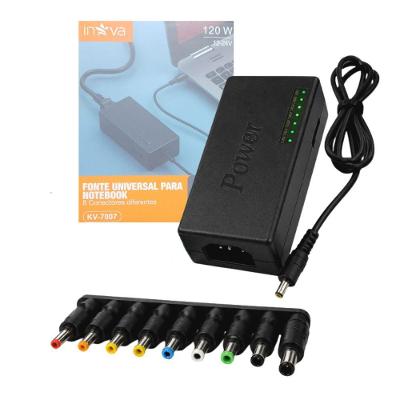 Fonte Carregador Universal KV-7007 120W Bivolt 12-24V para Notebook Inova