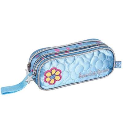 Estojo Clio Sweet Queen Duplo 2 Compartimentos Azul Rosa Lilás