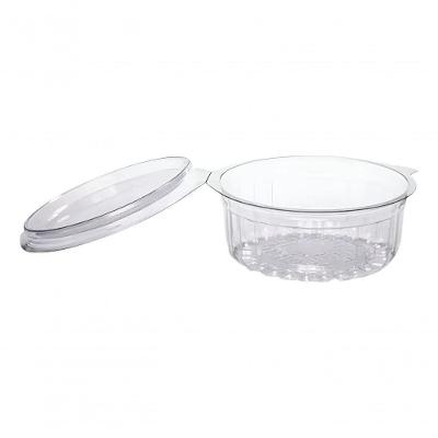 Embalagem Plástica BP-742 com Tampa Articulada Transparente Bipack 250ML