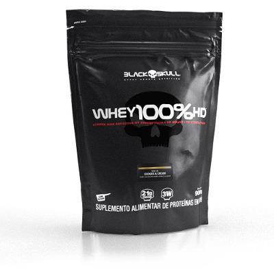 Whey Protein Black Skull Blend Cookies 900G Whey 100% HD Refil 25 Doses