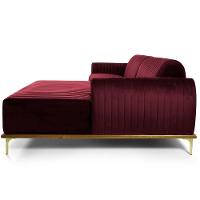 Sofá 4 Lugares Com Chaise Molino 255 Cm Marsala C-278 - 2