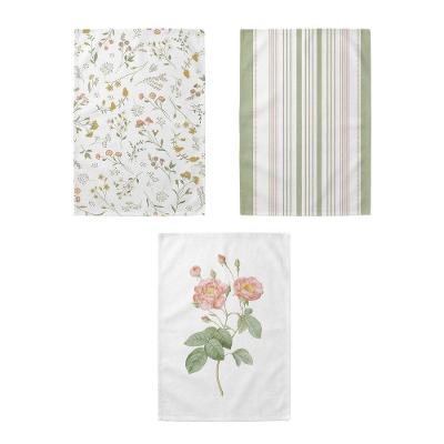 Pano de Copa Florência Estampado Algodão Macio e Resistente para Cozinha Bege Döhler
