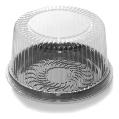 Embalagem para Bolo e Torta B32 Alta em PET Resistente e Higiênico para Transporte Preto Bipack 20