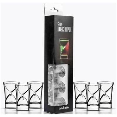 Copo Dose Dupla para Shot em Acrílico Ideal para Festa 34ML 12 Unidades Higipack