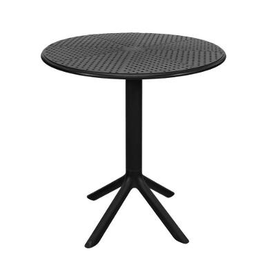 Mesa Solara 1 Lugar Redonda Plástico 70CM Preto Polipropileno OR Design