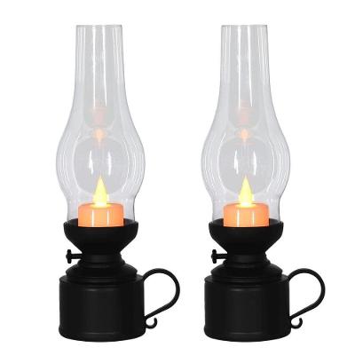 Lamparina Eletrônica Decorativa Magizi com Vela LED Branco Quente 2 Unidades 24CM Yangzi