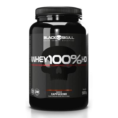 Whey Protein Black Skull Blend 100% HD Capuccino 900g Pote 25 Doses
