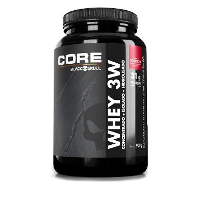 Whey Protein Black Skull Blend 3W Core Morango 900G 22 Doses