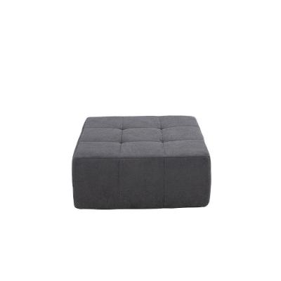 Puff para Apoio de Pés Modular Boucle Titanio MDF Espuma Cinza Kappesberg
