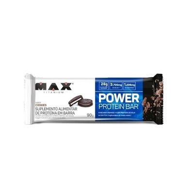 Suplemento Alimentar Max Titanium Power Protein Bar Alto Teor de Proteína Sabor Cookies 90G