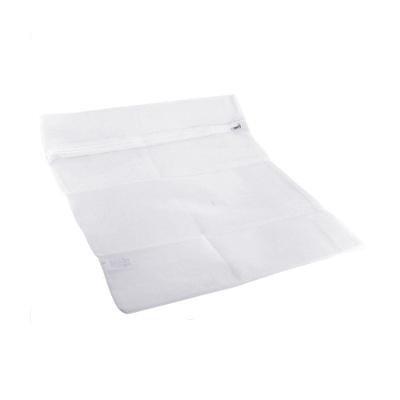 Saco para Lavar Roupas Tamanho g 100% Poliéster Zíper Proteção para Delicadas Branco Aquilae