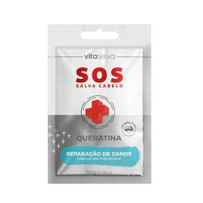Sachê de Tratamento Capilar Vita Seiva SOS Salva Cabelo Queratina Reparação de Danos 50g
