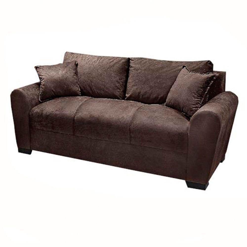 Sofá 3 Lugares Super Macio Fortaleza Finezzi Chocolate - 1