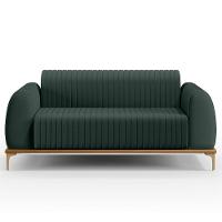 Sofá 2 Lugares Molino 150 Cm Pés D'ouro Verde Musgo C-117 - 6