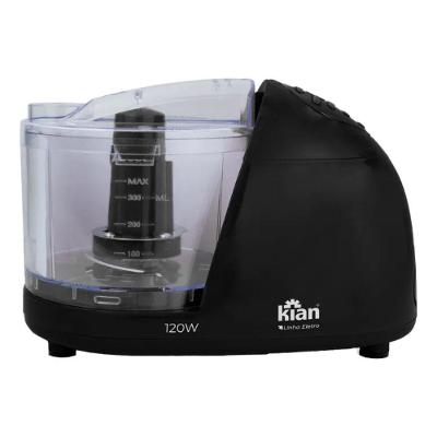 Mini Processador de Alimentos Kian Mini Processador Elétrico 3 Funções 120W Preto 110V