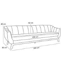 Sofá 4 Lugares Para Sala De Estar Atenas 280 Cm Bege B-298
