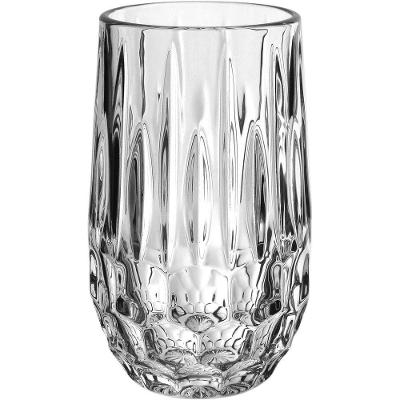 Jg 6pç Copo Alto Home&co Lapidado Eco Crystal 430ml 13x7x7cm Transparente