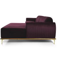 Sofá 3 Lugares Com Chaise Molino 245 Cm Roxo Grape C-292 - 7