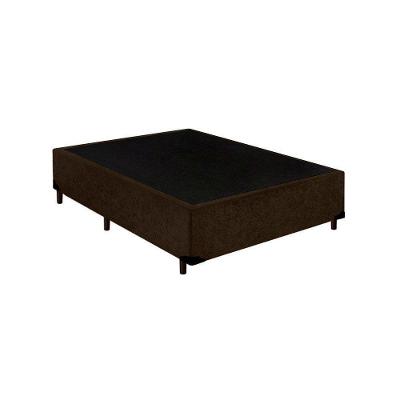 Cama Box Casal Suede Extremo Reforçado Marrom Homequeen
