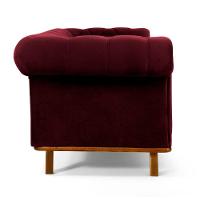 Sofá 4 Lugares Império 280 Cm Veludo Marsala C-278