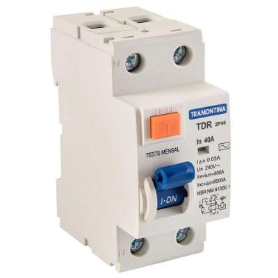Interruptor Tdr-40 2P 40 a 30 Ma 6 Ka com Proteção Contra Fugas de Corrente Tramontina