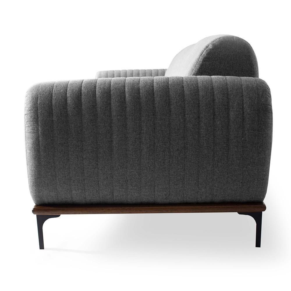 Sofá 4 Lugares Para Sala De Estar Molino 260 Cm Cinza C-416 - 3