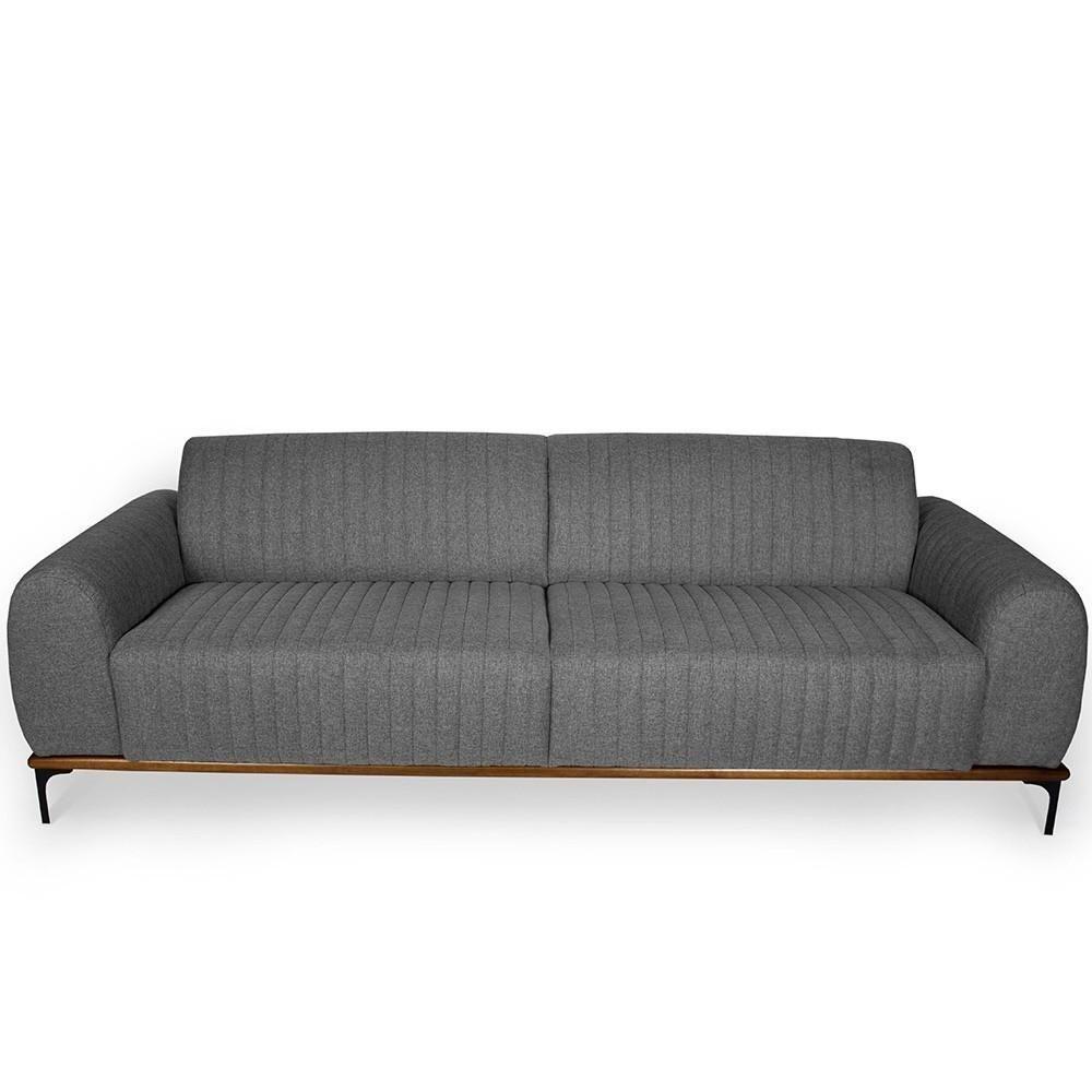 Sofá 4 Lugares Para Sala De Estar Molino 260 Cm Cinza C-416 - 6