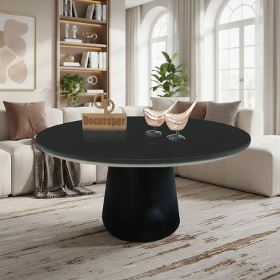 Mesa de Centro Base Cone Laqueada Redonda MDF Madeira 60CM Decoraper
