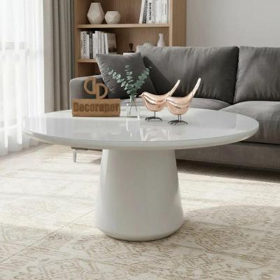 Mesa de Centro Base Cone Laqueada Redonda MDF Madeira 60CM Decoraper