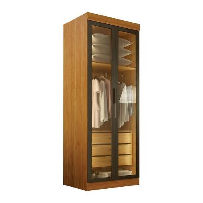 Guarda Roupa Modulado Orion 2 Portas de Bater 2 Gavetas MDF-MDP Cinamomo Leifer Móveis