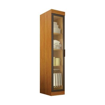 Guarda Roupa Modulado Orion 1 Porta de Bater com LED MDP MDF Cinamomo Leifer Móveis