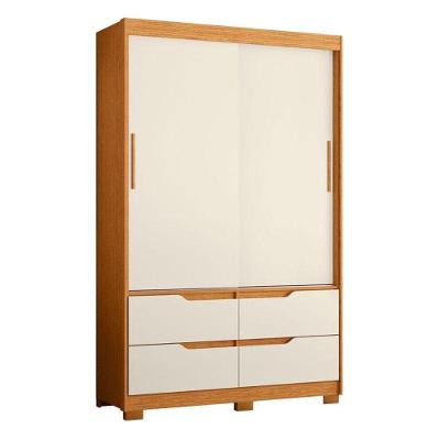 Guarda Roupa Solteiro Sole 02 Portas De Correr Cinamomo Off White - Móveis Albatroz