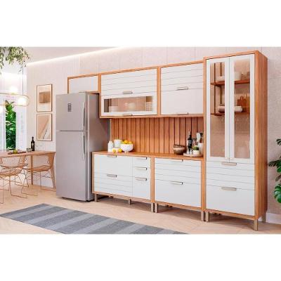 Cozinha Completa Eloise 8 Módulos MDF 120CM Cinamomo e Off White MGM