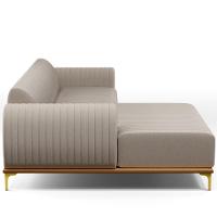 Sofá 6 Lugares Com Chaise De Estar Molino 350cm Bege C-107 - 3