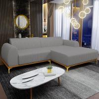 Sofá 5 Lugares Com Chaise Molino 320cm Cinza Escuro C-416 - 11