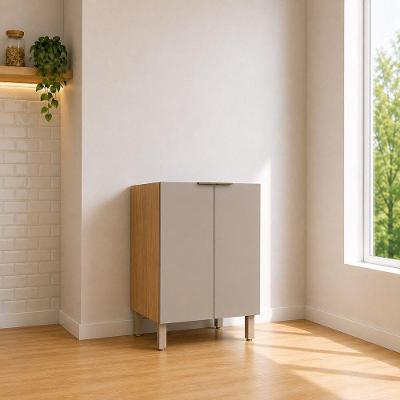 Balcão Vitra 2 Portas sem Gavetas 60CM Café Luciane Móveis