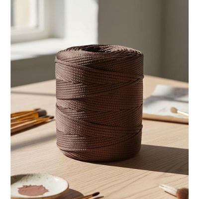 Fio para Artesanato Fio Náutico Premium 100% Poliéster Marrom 500g