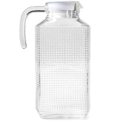 Jarra de Vidro com Tampa 1,8L Transparente para Bebidas com Design Moderno Uso Doméstico Bene Casa