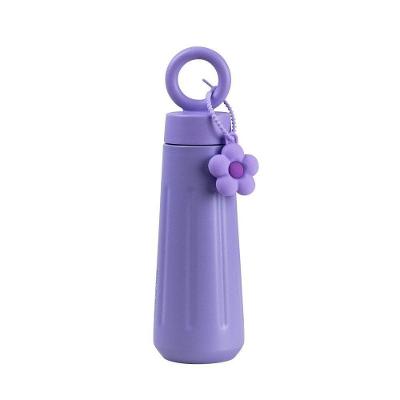 Garrafa Térmica PI7910Y com Pendente Flor Aço Inoxidável e Plástico Resistência 12 Horas Lilás