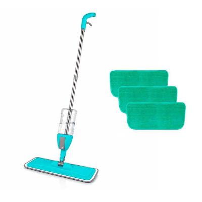 Mop Spray com Alavanca no Cabo Alumínio Base 360 graus  Reservatório 400ML para Limpeza com 3 Refis