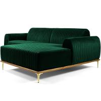 Sofá 4 Lugares Com Chaise Molino 255 Cm Verde Musgo C-303 - 1
