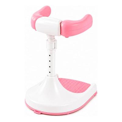 Suporte de Banho para Bebê Ajustável com Apoio Frontal e Base Antiderrapante 44-54CM Rosa