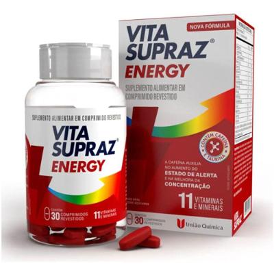 Suplemento Alimentar União Vita Supraz Energy Energia e Foco 30 Comprimidos