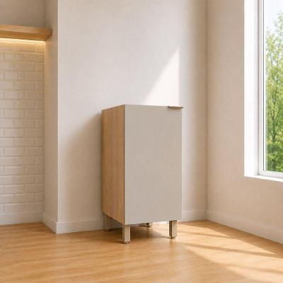 Balcão Vitra 1 Porta MDF-MDP 40CM Freijo e Mocca Luciane Móveis