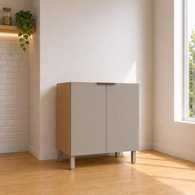 Balcão Vitra 2 Portas sem Tampo MDF-MDP 80CM Freijo e Mocca