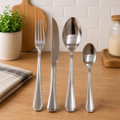 Conjunto de Talheres 16 Peças Inox Polido para Mesa Prata Fratelli