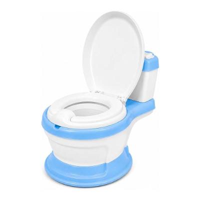 Troninho Privadinha Infantil com Assento Redutor Removível e Compartimento para Lenços Azul