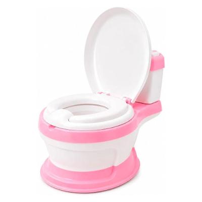 Troninho Privadinha Infantil com Assento Redutor e Compartimento para Lenços Rosa