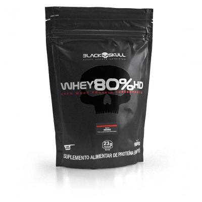 Whey Protein Concentrado Black Skull 80% HD Morango 900G