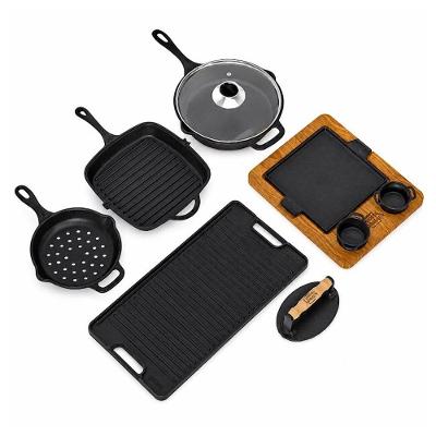 Kit Churrasco Grill Ferro Fundido Puro com Acessórios para Cozinha e Churrasqueira Panela Mineira
